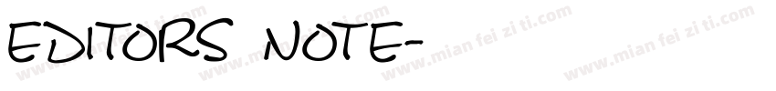 Editors Note字体转换